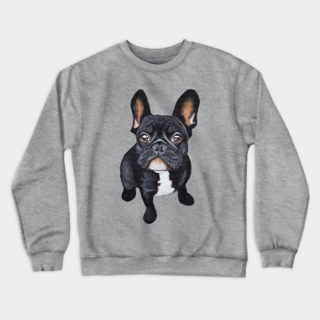 Dog French Bulldog Crewneck Sweatshirt by PaperTigress